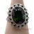 Vintage Platinum 950 Milgrain Natural Diamond and Tourmaline Ring, Size 7 For Sale - Image 9 of 12