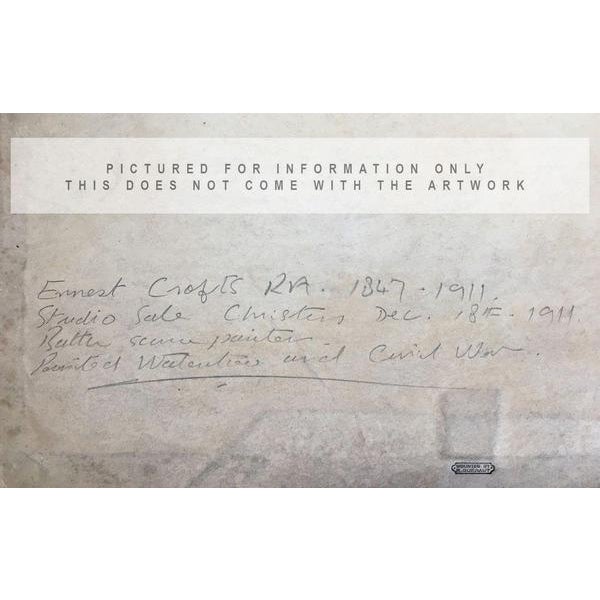 Ernest Crofts RA, Resting Soldier Study, Waterloo, Late 19th Century, Pencil Drawing For Sale - Image 4 of 5