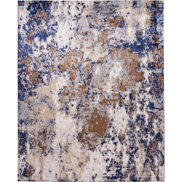 21st Century Modern Abstract Wool & Silk Rug 12 X 15 For Sale - Image 11 of 11