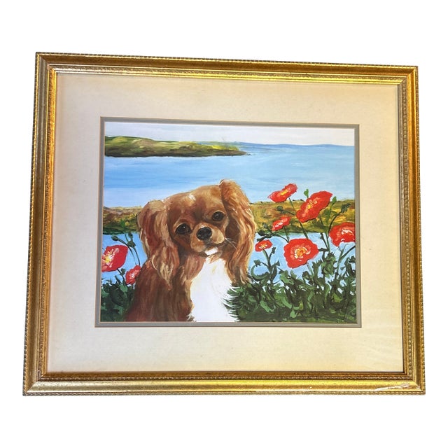 Contemporary Cavalier King Charles Spaniel Print by Judy Henn For Sale