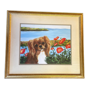 Contemporary Cavalier King Charles Spaniel Print by Judy Henn