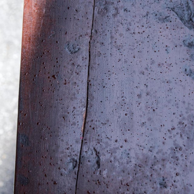 Single High and Narrow Fir Wooden Bedside Table, 1900s For Sale - Image 11 of 18