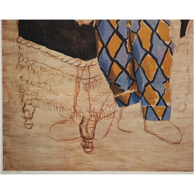 Apricot Large 1980s Picasso Museum Sealed and Numbered Poster After P. Picasso's "Paul en Arlequin" For Sale - Image 8 of 13