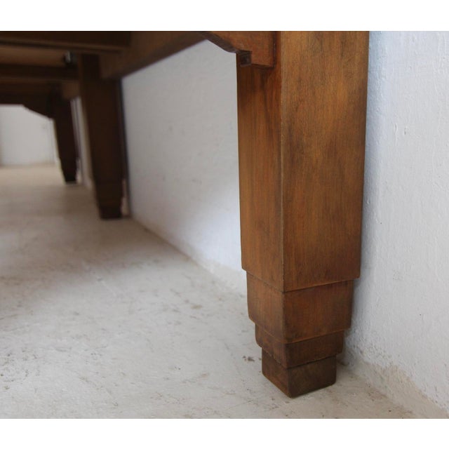 Tan Large Vintage Art Deco Butcher's Block Table, 1930s For Sale - Image 8 of 18