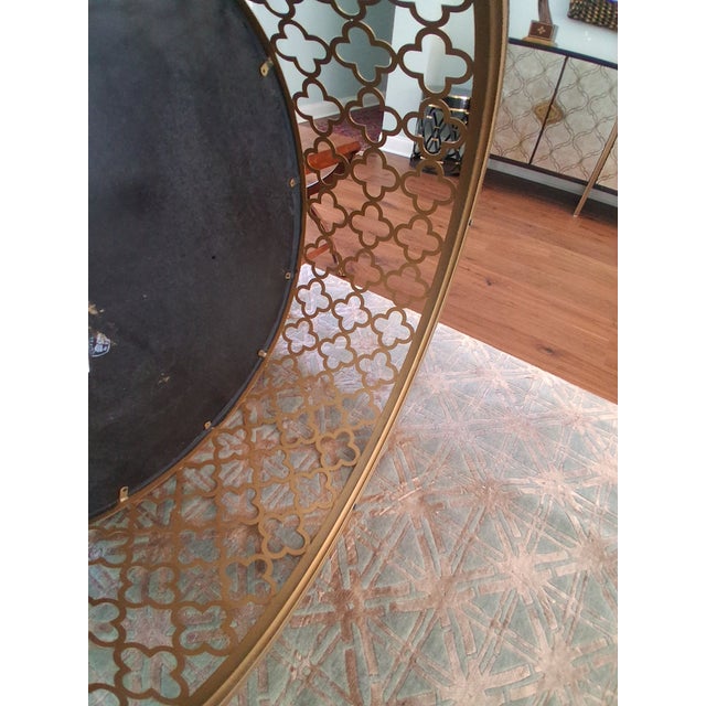 Early 21st Century Hooker Furniture Mélange Arcada Travertine Cocktail Table With Gold Metal Base For Sale - Image 5 of 5