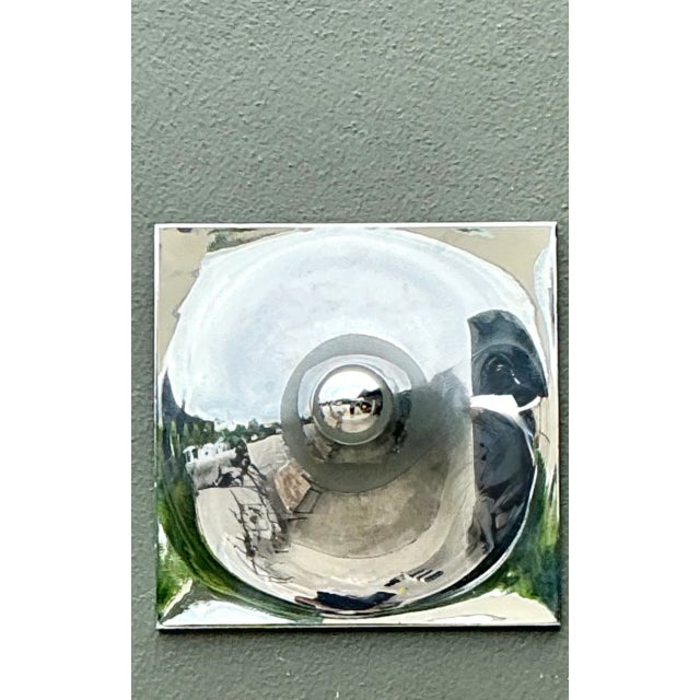 Vintage Chrome Wall Sconce For Sale - Image 4 of 12