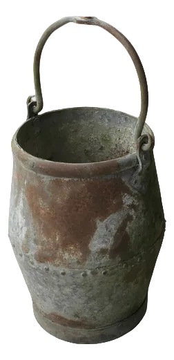 Riveted Well Bucket in Metal