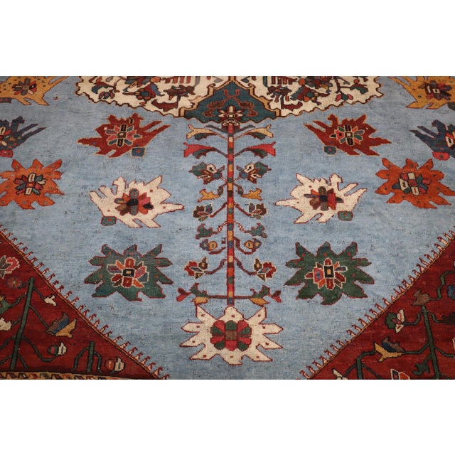 Early 20th Century Dramatic Floral Persian Bakhtiari Rug - 10'9" x 12'7" For Sale In New York - Image 6 of 12