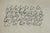 Black Sabine Ebel, Script Forms, Ciphers, 1960s, Ink on Cardboard For Sale - Image 8 of 8