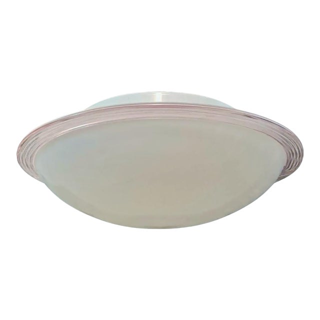 1960s Milky White Murano Flush Mount / Sconce For Sale