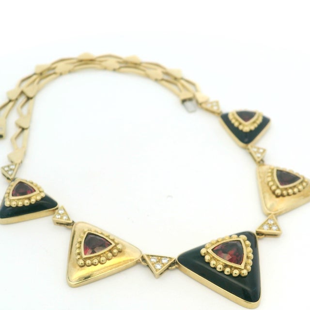 A dramatic and collectible statement from the golden era of Italian design, this vintage necklace by L. Ricci for Lancetti...