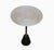 Mid-Century Modern Minimalist Round Coffee Table with Cast Iron Base and Silver-Coloured Wooden Top, Italy, 1970s For Sale - Image 3 of 7