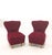 1950s Cherry Velvet Armchairs with Wooden Legs, Italy, 1960s, Set of 2 For Sale - Image 5 of 13