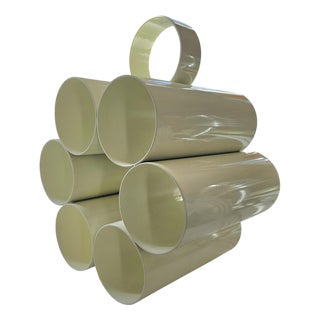 Mid-Century Space Age White Model 6635 Newspaper Stand from Opal, Germany, 1970s For Sale