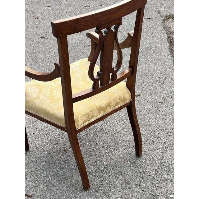 Sheraton Inlaid Mahogany Armchair For Sale - Image 4 of 13