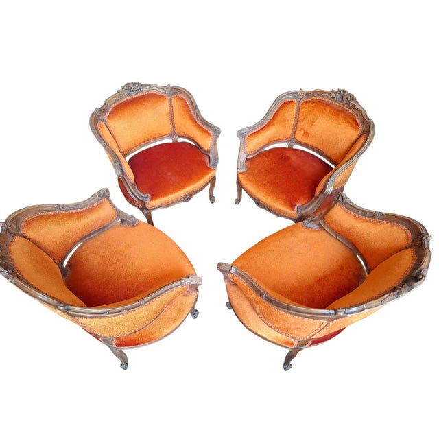 Vintage Baroque-Style Armchairs, 1940, Set of 4 For Sale - Image 15 of 15