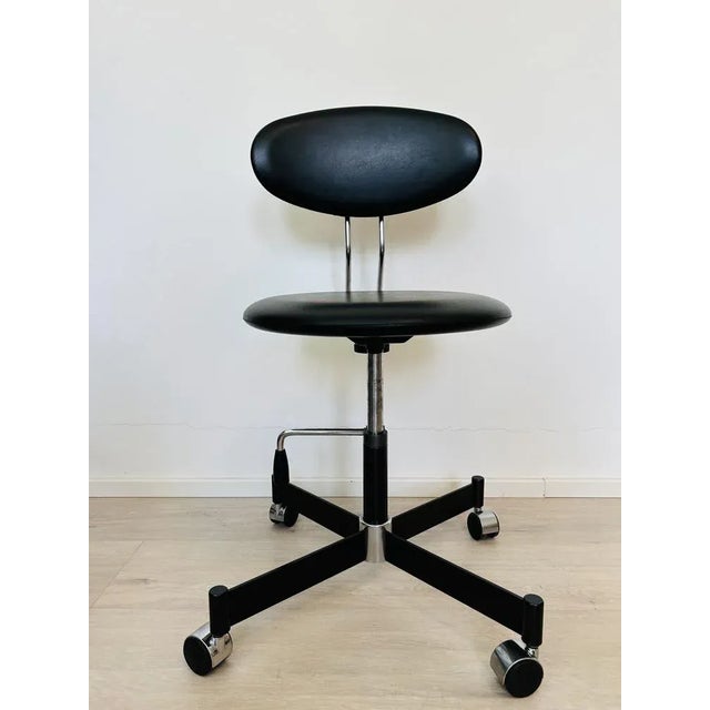 Vintage Black Kovona Office Stool Model Z-370, 1960s For Sale - Image 9 of 12