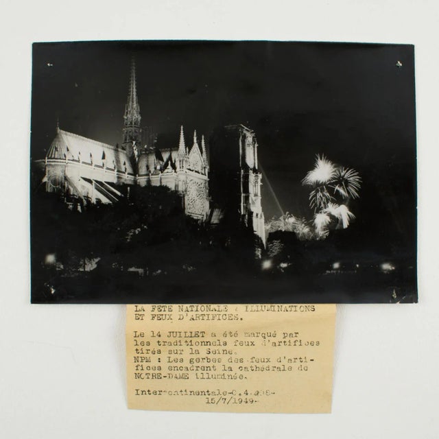 Modern 14th of July at Notre Dame de Paris Silver Gelatin Black and White Photography For Sale - Image 3 of 6