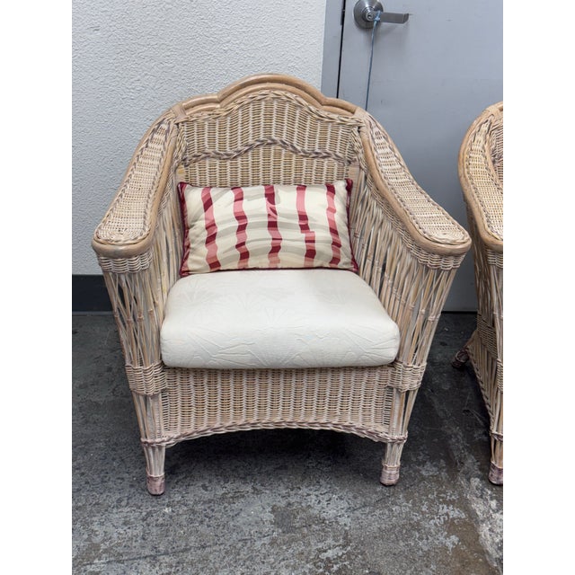 Vintage Typhoon International Corporation Wicker Chairs, Pair For Sale - Image 4 of 12