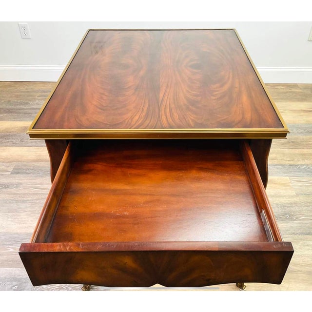 Ralph Lauren “Cannes” French Mahogany & Brass Side Table For Sale In New York - Image 6 of 12