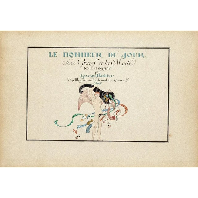Le Bonheur du Jour by George Barbie (Nantes, 1889 - Paris, 1932) is an original artwork realized in 1929. Original colored...