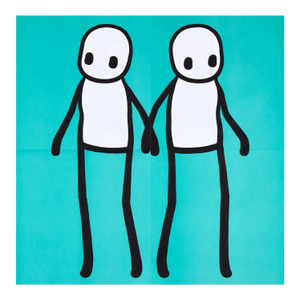 Stik, Holding Hands (Teal), 2020