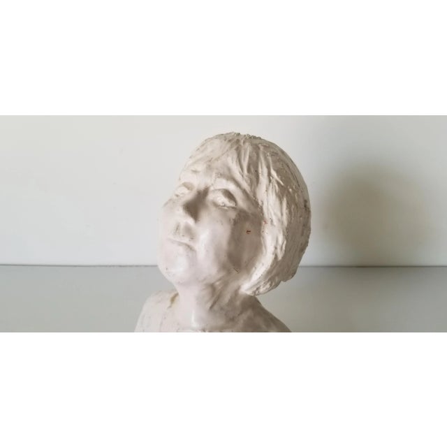 1980s Vintage Art Pottery Bust of a Woman Figurative Sculpture For Sale - Image 9 of 10