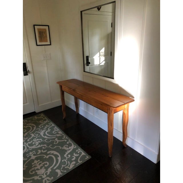 1940s 1940s Pine Rustic Console Table For Sale - Image 5 of 9
