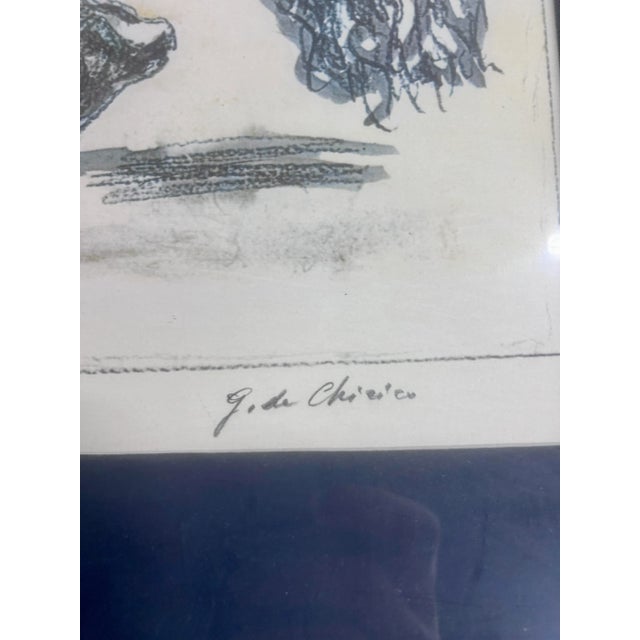 1980s Vintage Giorgio De Chirico Giorgio De Chirico (1888–1978) – Il Cavaliere Solitario – Color Lithograph, Framed For Sale - Image 5 of 8