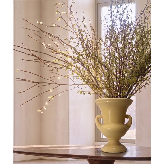 Buttercream Yellow Porcelain Vase For Sale - Image 4 of 4