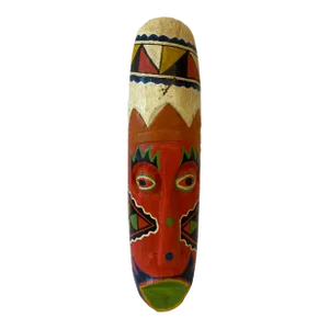 Hand-Carved and Painted Wooden Tribal Mask