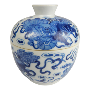 Late 19th - Early 20th Century Foo Dog Bowl With Cover