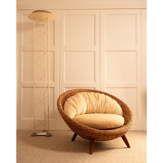 Mid-Century Modern Rattan Round Chair, 1970s For Sale - Image 3 of 10
