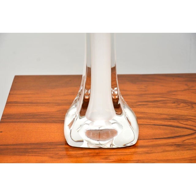 Glass Vintage Swedish Glass Table Lamps by Paul Kedelv for Flygsfors, 1960s, Set of 2 For Sale - Image 7 of 10