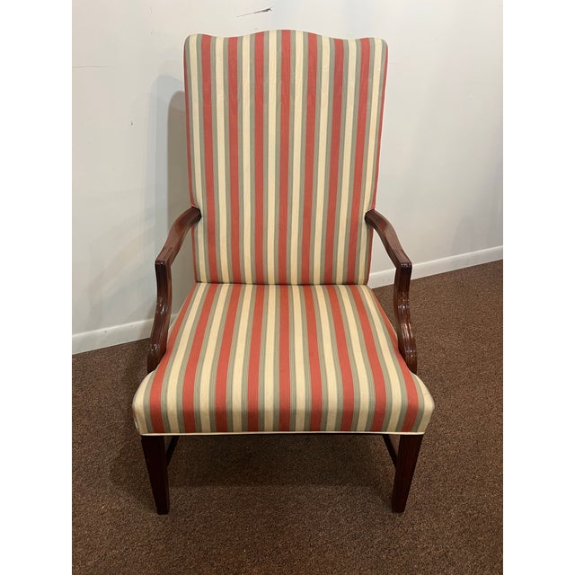 Chippendale Style Upholstered Lolling Chair For Sale - Image 10 of 11