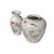A pair of Japanese Imari style vases. White porcelain with a craquelure glaze is hand painted with beautiful bold florals...