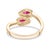 Not Yet Made - Made To Order 18k Gold Ruby & Real Diamond Bypass Ring Size 5 For Sale - Image 5 of 12