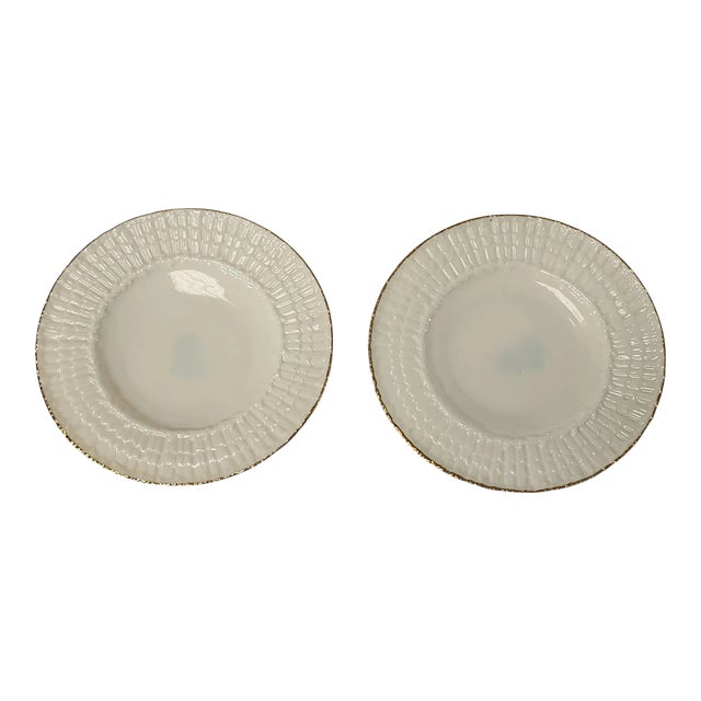 1955-1965 Belleek Limpet Plates 5th Mark - a Pair For Sale