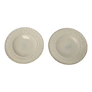 1955-1965 Belleek Limpet Plates 5th Mark - a Pair