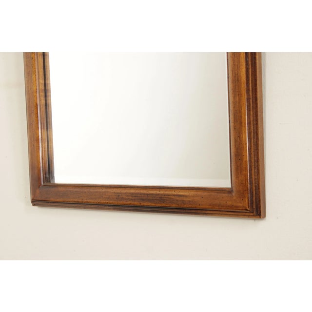 1970s Brandt Queen Anne Style Walnut Looking Glass Wall Mirror For Sale - Image 10 of 13