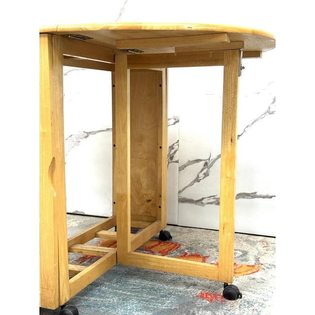 1980s Vintage Scandinavian Folding Table and Chairs, 1980, Set of 5 For Sale - Image 5 of 12