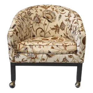 1960s Directional Petrified Needlepoint Cotton Felt Upholstered Lounge Chair