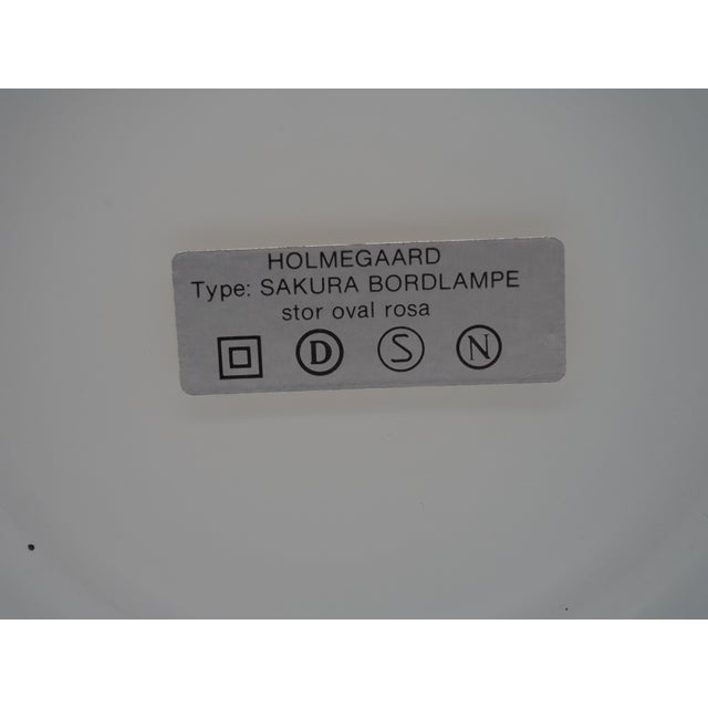 Sakura Opaline Glass Table Lamp by Michael Bang for Holmegaard Denmark 1980s. For Sale - Image 11 of 12