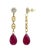 45 Carat Ruby Drop and Diamond Hanging/Chandelier Earrings 14 Karat Yellow Gold For Sale - Image 17 of 18