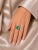 Traditional Late 20th Century Size 7 14K White Gold Emerald Diamond Cluster Ring For Sale - Image 3 of 3