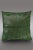 Contemporary Seaweed Green Patterned Cowhide Cushion with Leather Zip Tassels by Casa Botelho For Sale - Image 3 of 10