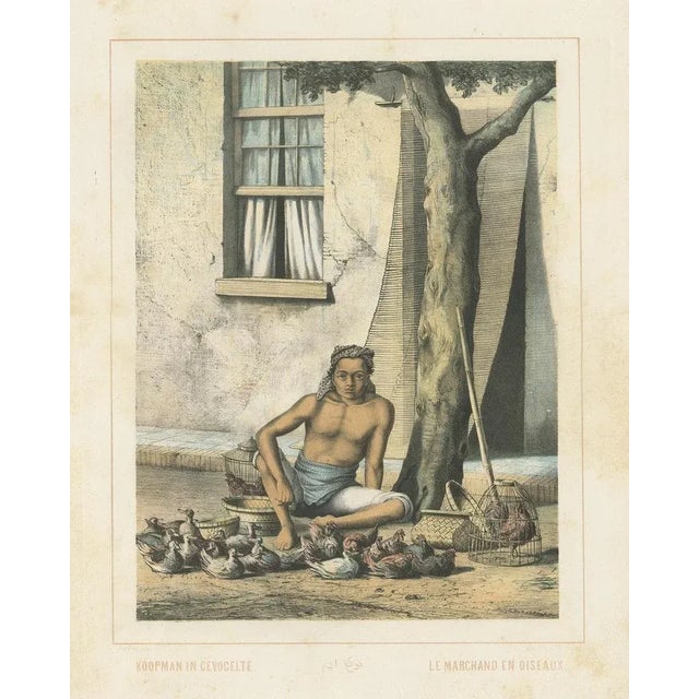 Van Pers, A Javanese Poultry Merchant, 1850, Print For Sale - Image 3 of 5