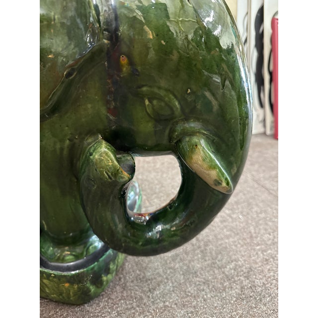 1970s 1970s Large Elephant Garden Table Stool For Sale - Image 5 of 6