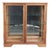 Antique Dutch Oak Display Cabinet with 2 Doors, Glass Shelves and Mirrored Back For Sale