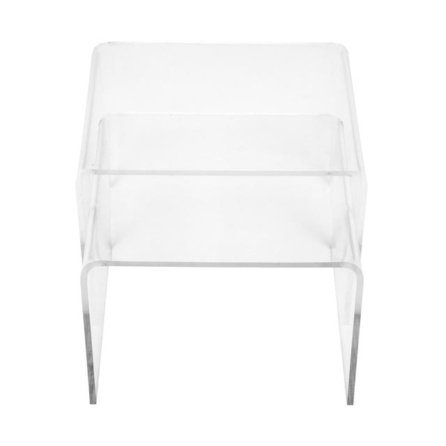 Mid-Century Lucite Waterfall Tables For Sale In Austin - Image 6 of 9